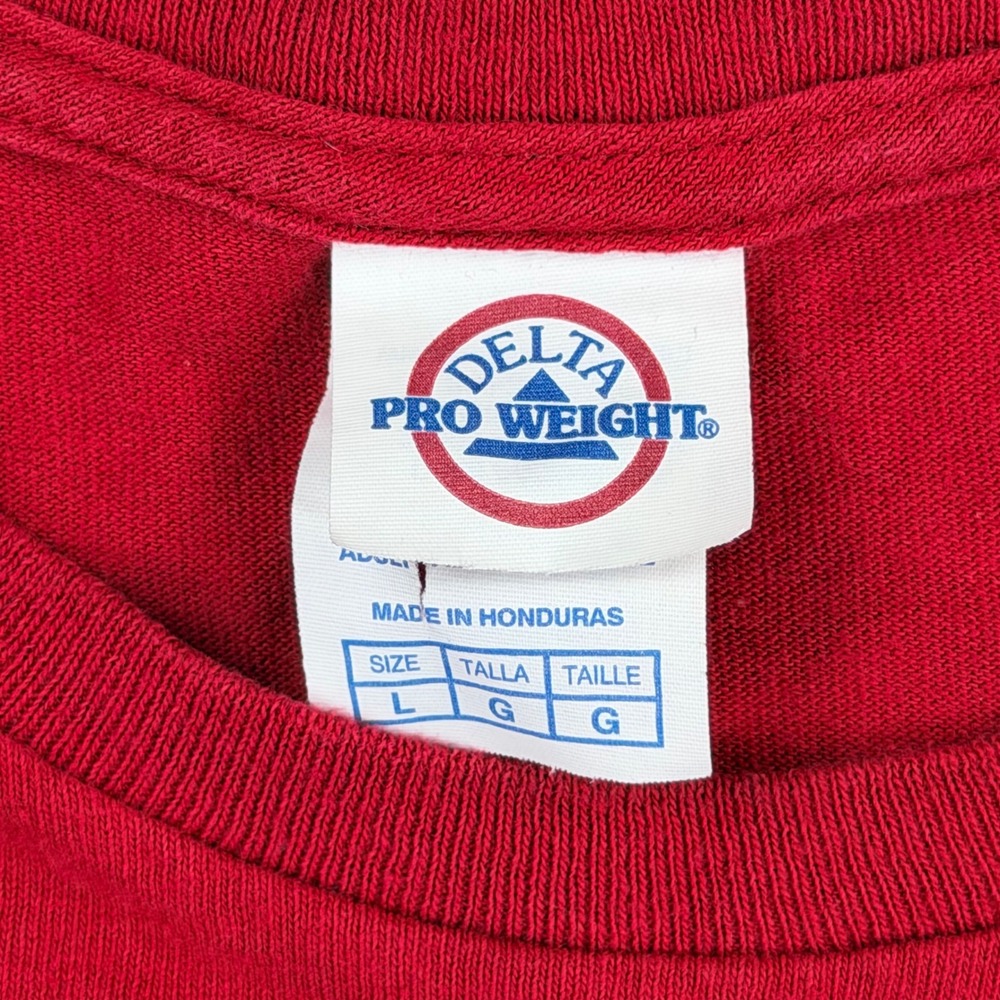 Vintage Alaska Shirt Men‎ Large Red Cotton Delta Pro Weight The Last Frontier - Picture 5 of 7